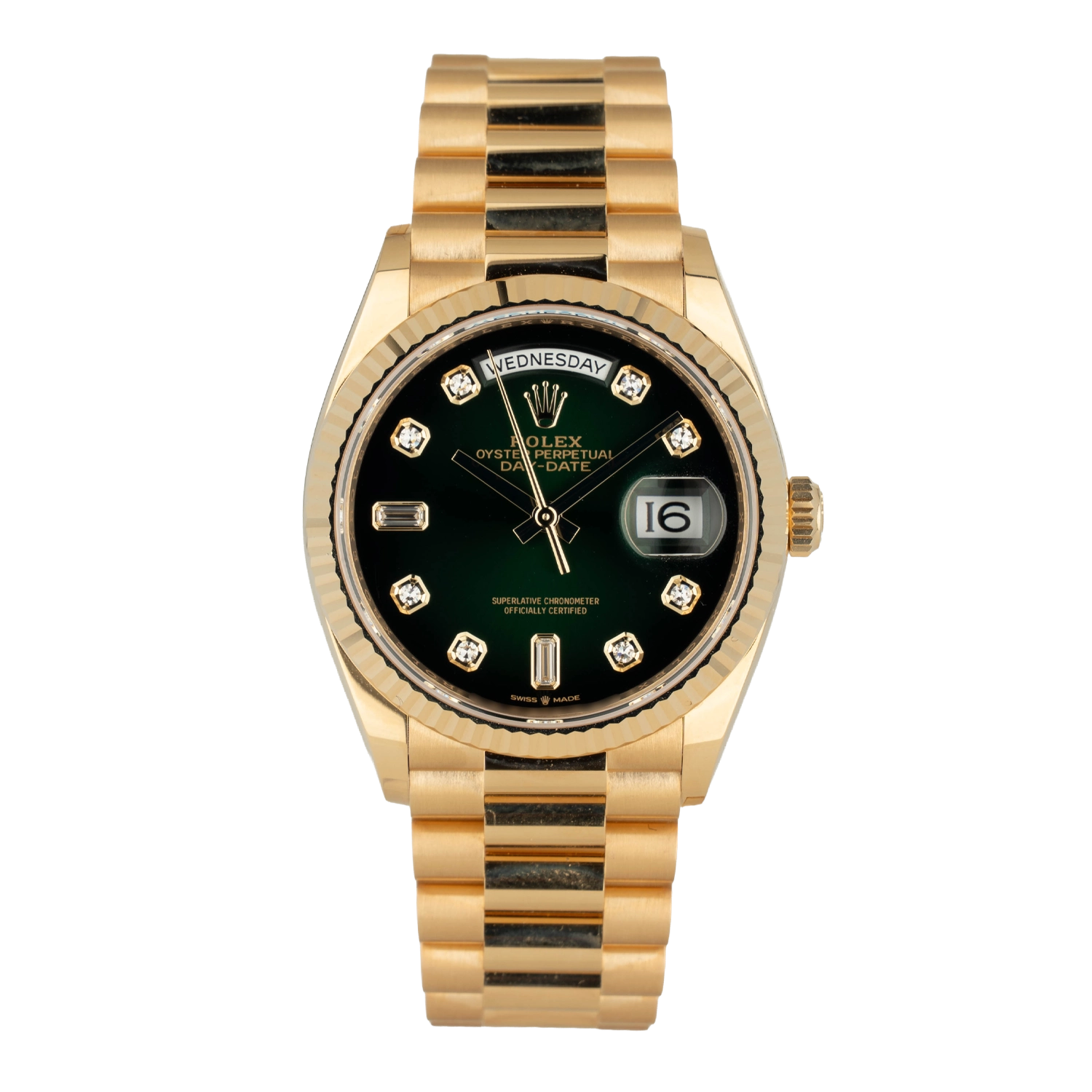 Rolex Day-Date 36 - GREEN OMBRE DIAMOND DIAL